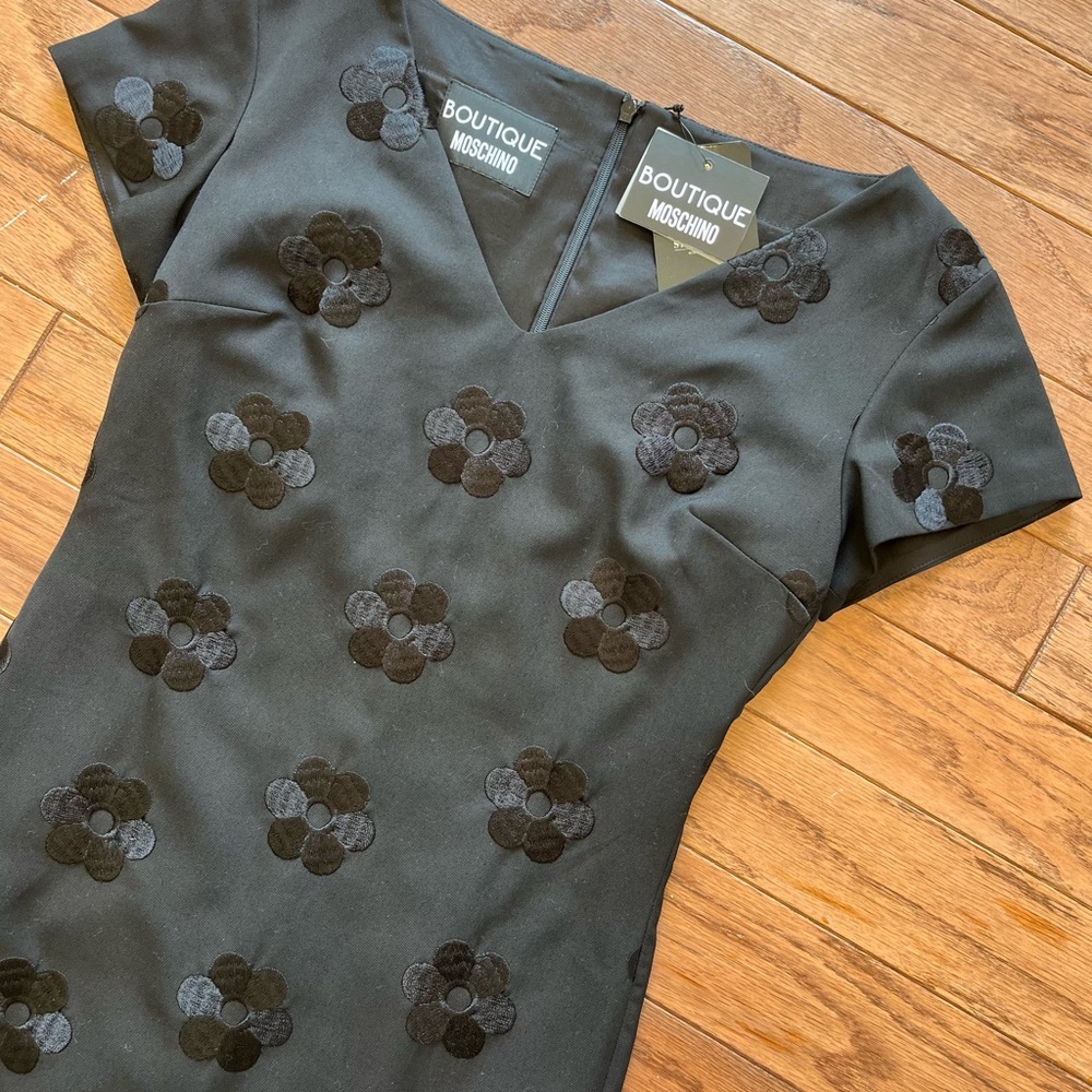 Boutique Moschino Black Floral Dress